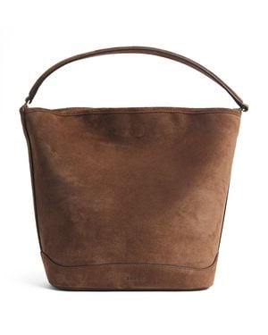 Sandro Suede Tangoso Bucket Bag - Brown