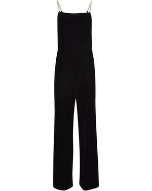 Sandro Velvet Jumpsuit - Black