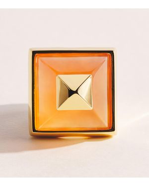 Eddie Borgo Plated Sugarloaf Pyramid Ring - Orange