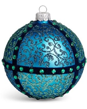 Harrods Glitter Crystal-Embellished Bauble - Blue