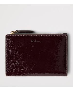 Mulberry Patent Leather Continental Bifold Wallet - Purple