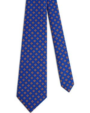 dunhill Mulberry Silk Printed Tie - Blue