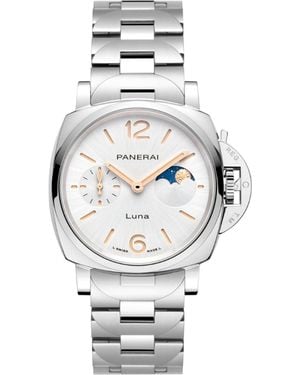 Panerai Stainless Steel Luminor Due Luna Watch - Metallic