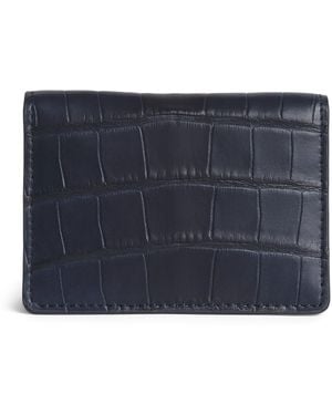 Elliot Rhodes Crocodile Leather Card Holder - Blue