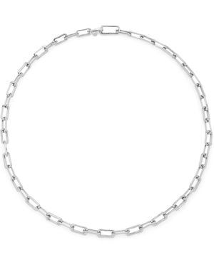 Monica Vinader Sterling Alta Mini Chain Necklace - Metallic