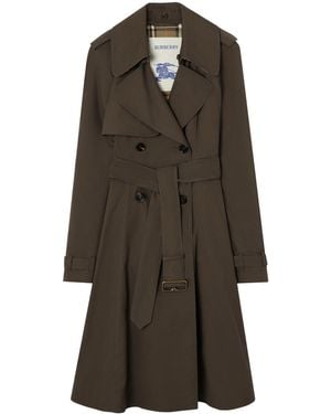 Burberry Long Tropical Gabardine Pembury Trench Coat - Brown