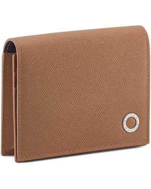 BVLGARI Leather Business Card Holder - Brown