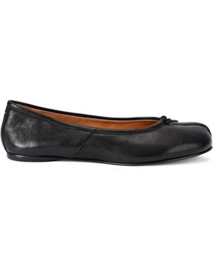 Maison Margiela Leather Tabi Ballerina Flats - Black