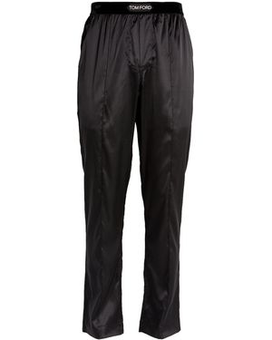 Tom Ford Stretch-Silk Pajama Bottoms - Black