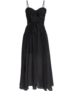 Zimmermann Silk Aster Midi Dress - Black