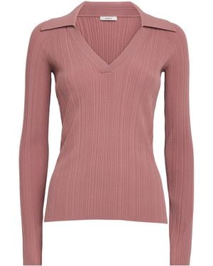 JOSEPH Plissé Chelia Top - Pink