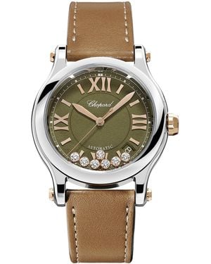 Chopard Stainless Steel And Diamond Happy Sport Watch - Metallic