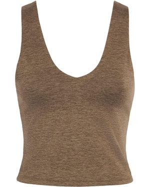 Varley Cropped Ruby Tank Top - Brown