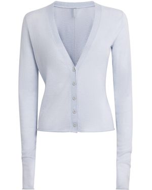 Skims Cashmere Sheer Cardigan - Blue