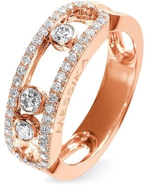 Messika Move Classique And Diamond Pavé Ring - Pink