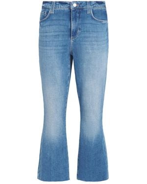 L'Agence Cropped Kendra Flared Jeans - Blue