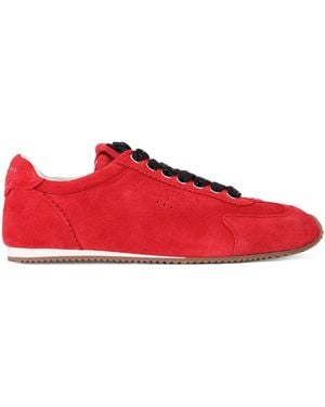 Kurt Geiger Suede Islington Low-Top Sneakers - Red