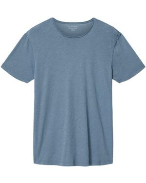 AllSaints Organic Cotton Figure T-Shirt - Blue