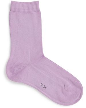 FALKE Cotton-Blend Family Socks - Purple