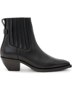 AllSaints Leather Marcie Chelsea Boots - Black
