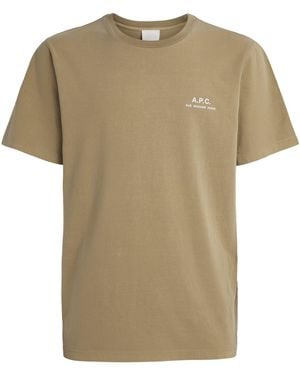 A.P.C. Cotton Logo T-Shirt - Natural