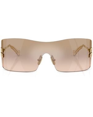 Miu Miu Rimless Shield Sunglasses - Natural