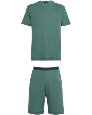 Hanro Smart Sleep Waffle Pyjama Set - Green