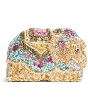 Judith Leiber Embellished Elephant Clutch Bag - Multicolor