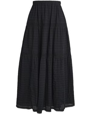 PAIGE Cotton Embroidered Andres Maxi Skirt - Black