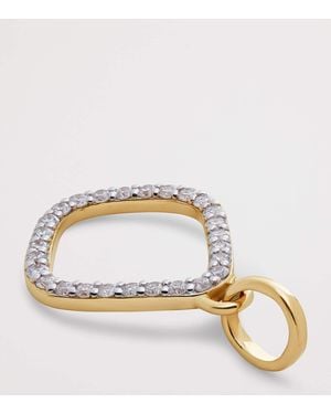 Monica Vinader And Diamond Riva Kite Pendant - Brown