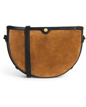 Harrods Suede Cross-Body Bag - Brown