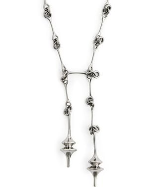 Max Mara Double Pendant Necklace - Metallic