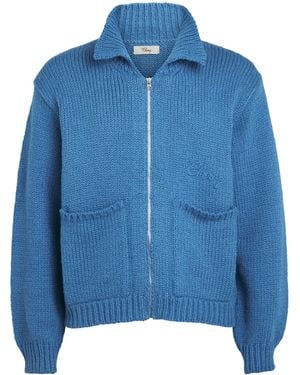 CHERRY LA Cotton Knitted 5 Star Jacket - Blue
