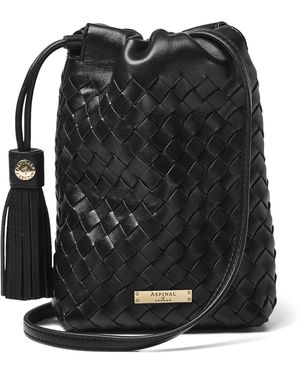 Aspinal of London Leather Soho Cross-Body Pouch - Black