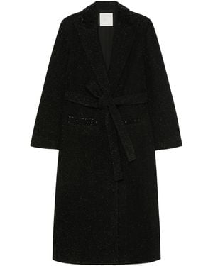Marina Rinaldi Longline Belted Coat - Black