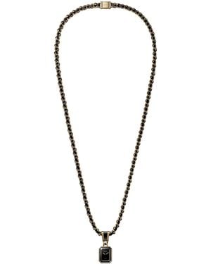 CHANEL And Leather Première Iconic Chain Necklace Watch - Metallic