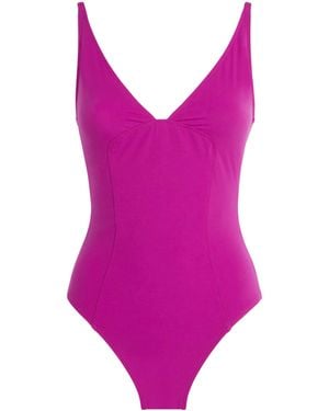 Ulla Johnson V-Neck Alba Swimsuit - Purple