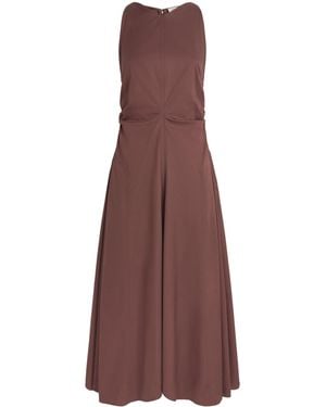Camilla & Marc Cotton Pleated Brera Maxi Dress - Purple