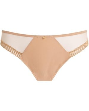 Aubade Sheer Emotion Brazilian Briefs - Natural
