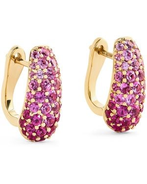 Emily P. Wheeler And Sapphire Holly Huggie Earrings - Pink