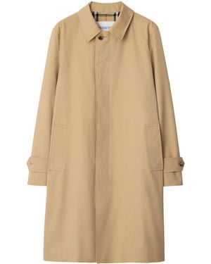 Burberry Cotton Gabardine Car Coat - Natural