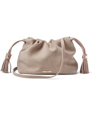 Aspinal of London Large Leather Soho East West Cross-Body Pouch - Natural