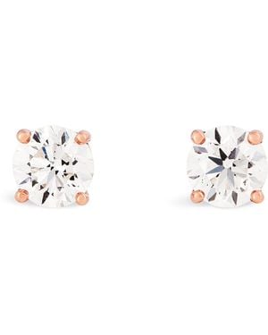 Harrods And Diamond Stud Earrings - White