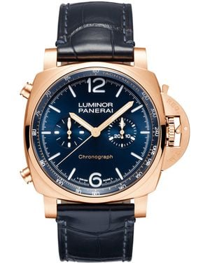 Panerai Goldtech Luminor Chrono Watch - Blue