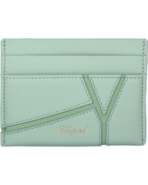 Chopard Small Leather Diamond Card Holder - Green