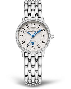 Jaeger-lecoultre Small Stainless Steel And Diamond Rendez-Vous Night & Day Watch - White