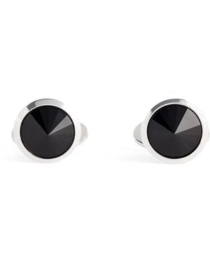 Giorgio Armani Sterling Embellished Cufflinks - Black