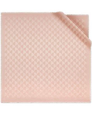 BVLGARI Wool-Silk Fringe Maxi Calla Scarf - Pink