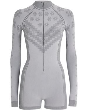 Skims First Layers Half-Zip Playsuit - Grey