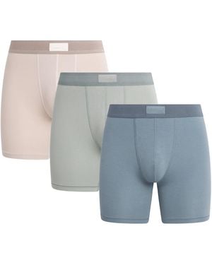 Skims Stretch-Jersey Boxer Briefs - Blue